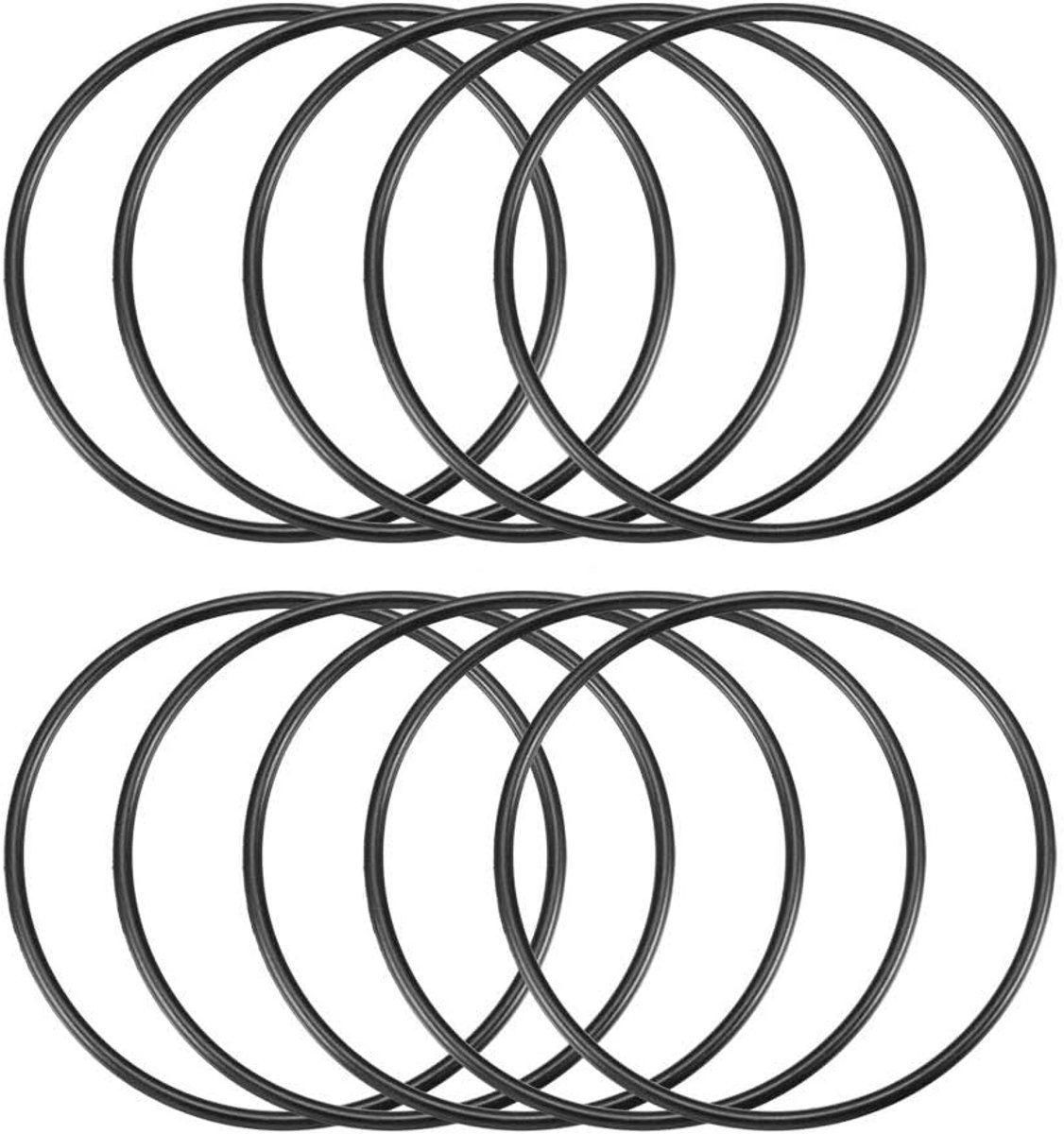 10 Stks Mechanische Zwarte Rubber O Ring Olie Afdichtingspakkingen 89mm x 85mm