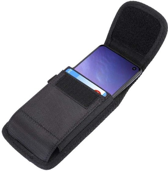 Belt Holster with Metal Clip and Card Holder voor Leagoo Lead 5 - Black — afbeelding 3