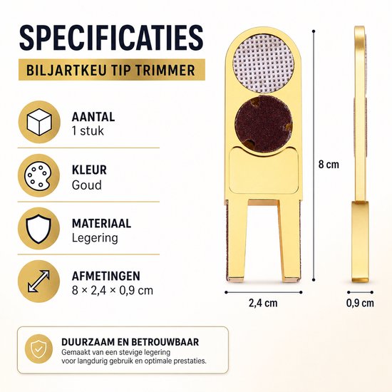 BukkitBow - Biljartkeu Tip Trimmer - Pool en Snooker Keu Shaper - Biljart Accessoire van Merkloos — afbeelding 2