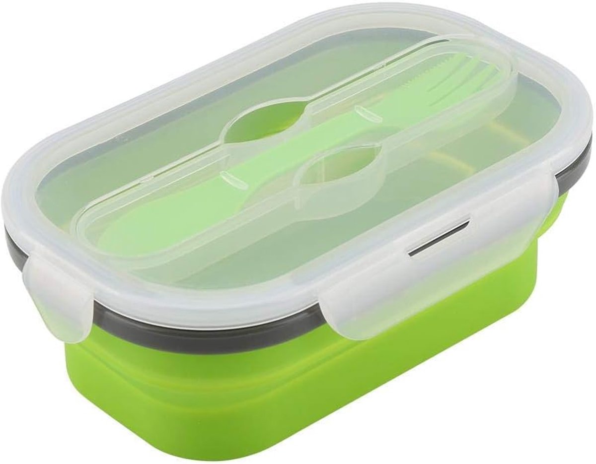 Lunchbox voor Picknick Voedsel Fruit met Opvouwbare Telescopische Vork Rekbare Container