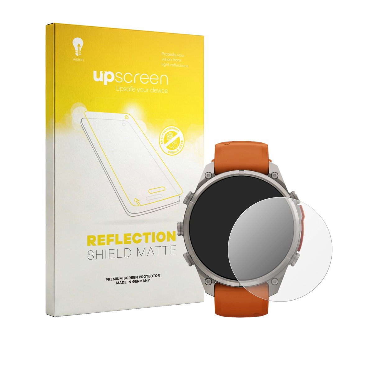 upscreen - Screenprotector voor Garmin Fenix 9 Pro (47 mm) - Folie Beschermfolie anti glare matte