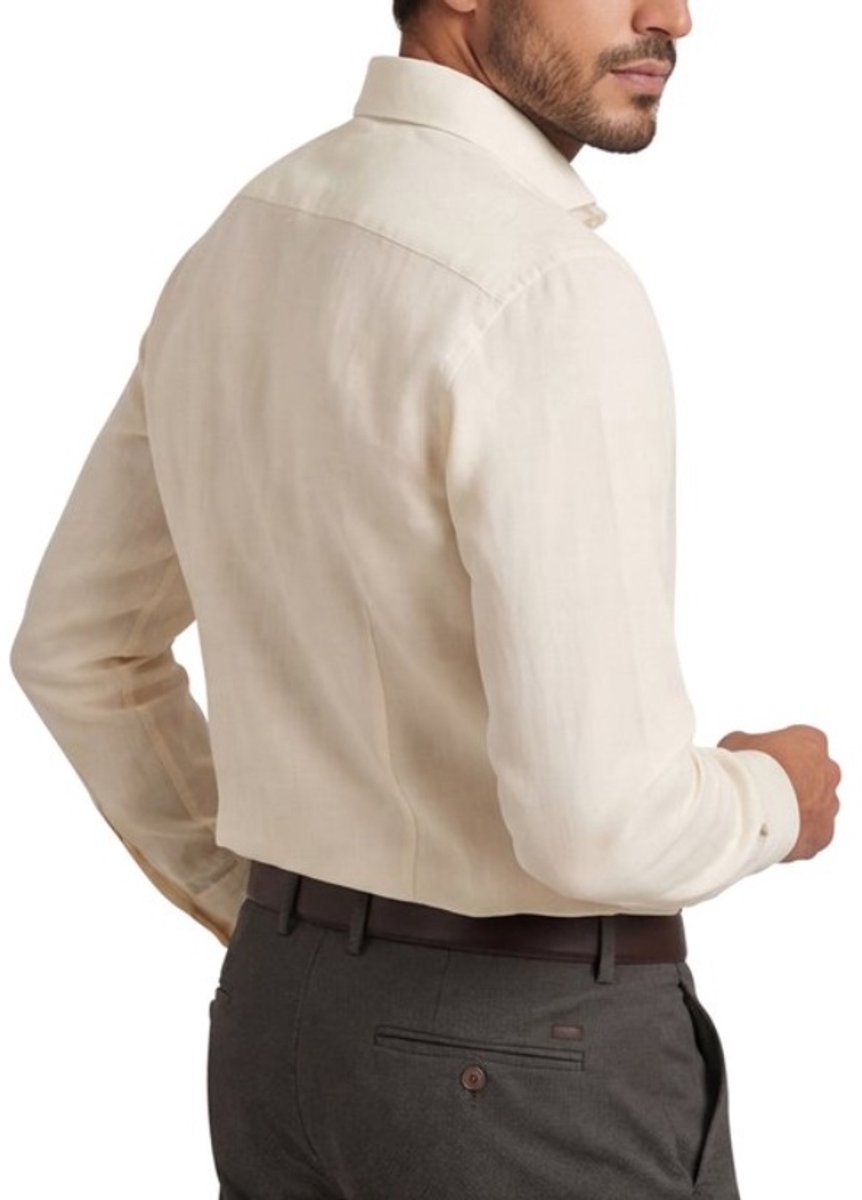 Ledub business overhemd creme