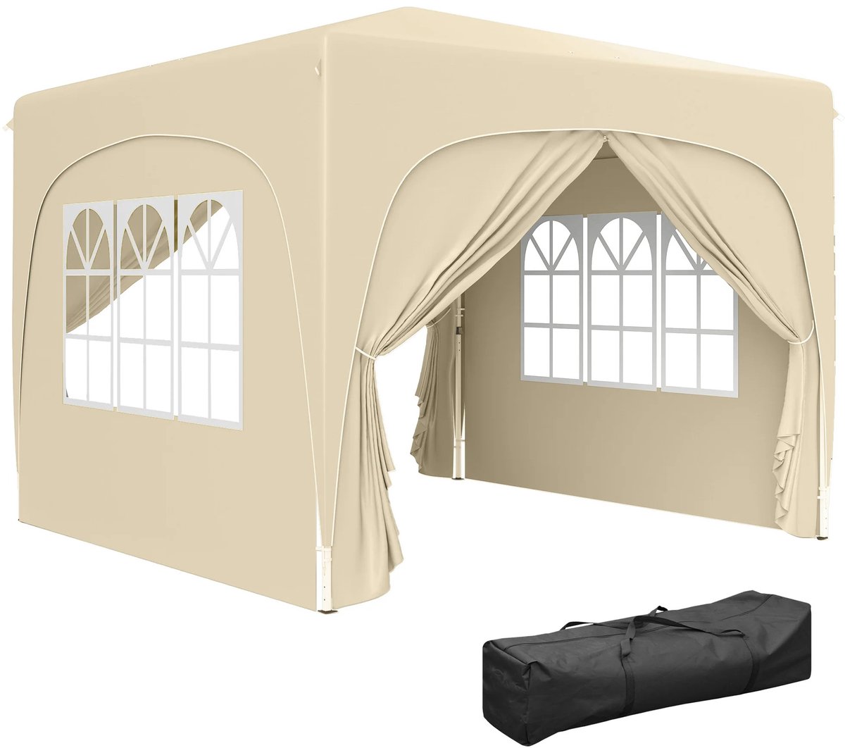 Wentinkmo Feesttent - Out Sunny Partytent - 3 X 3 m met Zijpanelen UPF50