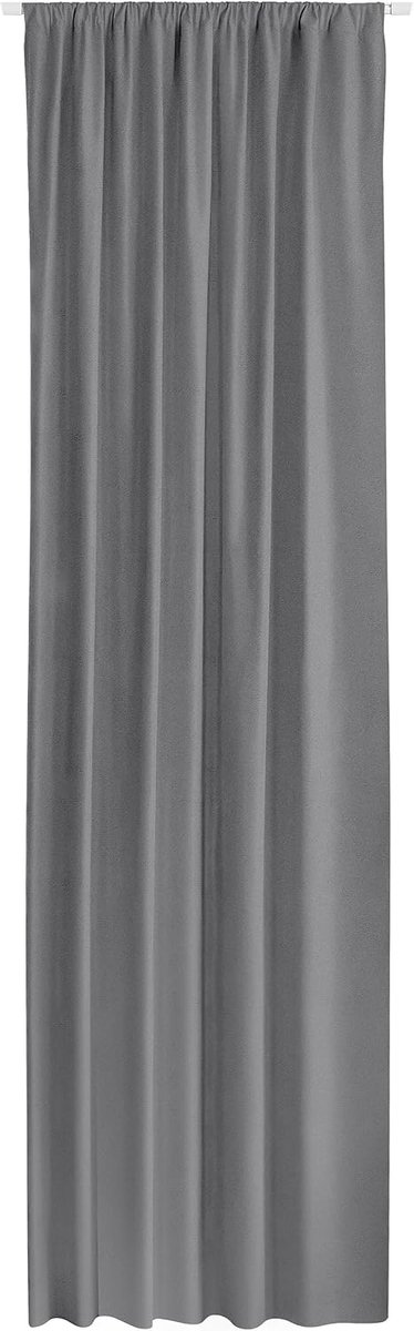 Set van 2 fluwelen gordijnen, lichtgrijs, 140 x 250 cm, plooiband, ondoorzichtig, gordijn voor woonkamer en slaapkamer, 2 gordijnen