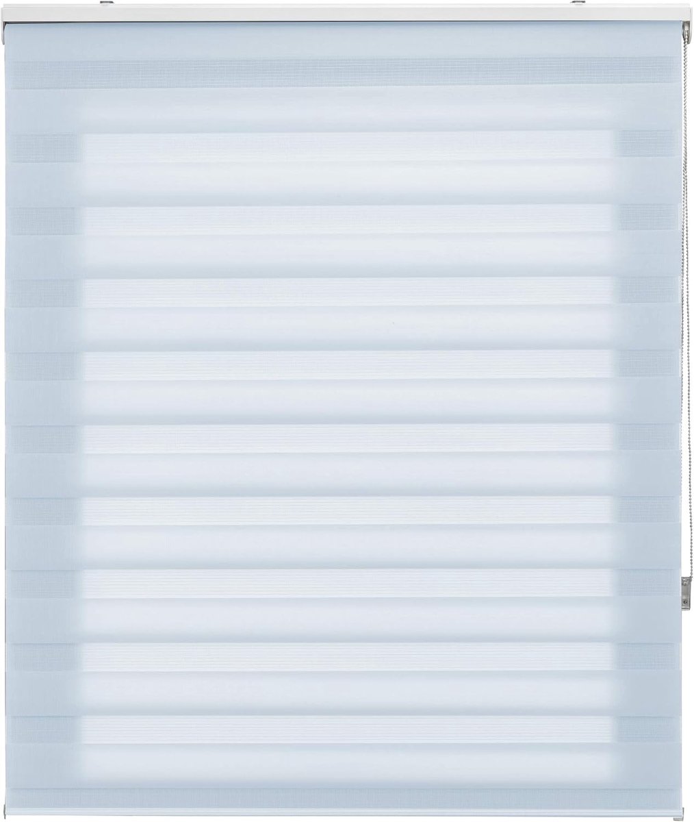 Rolgordijnen om dag en nacht te meten - hemelsblauw, rolgordijn 60 x 250 cm (breedte x hoogte). Stofmaat 57 x 245 cm