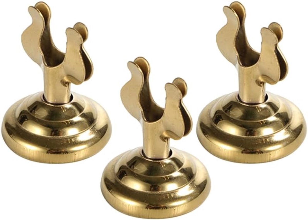 Set van 3 tafelnummerhouders U-vorm, goud