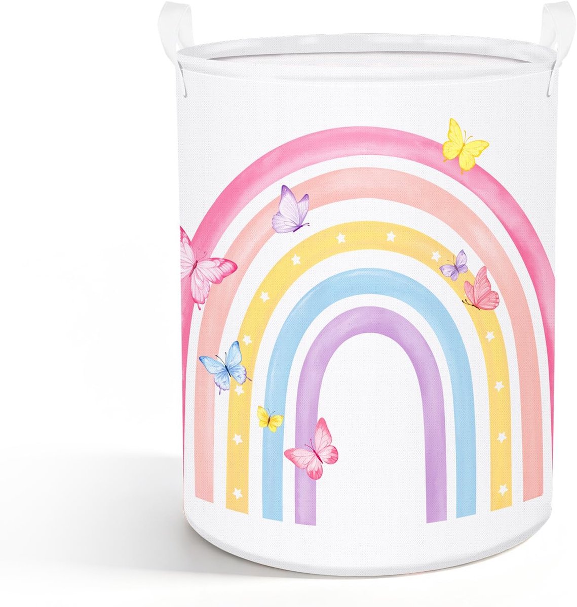 Witte regenboog vlinder opbergmand voor geschenken, speelgoed