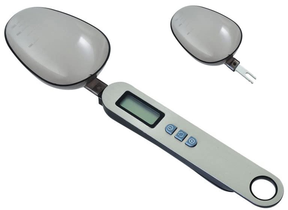 Lepelweegschaal, keuken-lcd-display, digitale weergave 300 g, 500 g specerijen, voedselsmaakweegschaal, nauwkeurige meting 0,1 g bakweegschaal