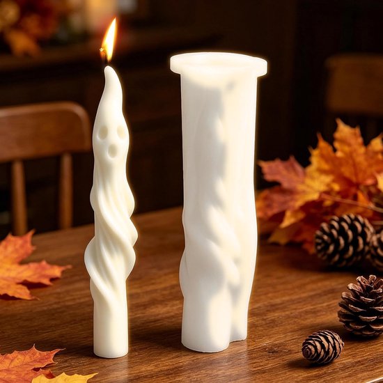Kaarsenmal 3D Siliconen Spiraal Spookmal — afbeelding 2