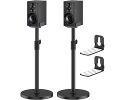Luidsprekerstandaarden voor de Sony HT-A9 SA-RS5 SA-RS3S luidsprekerstandaarden met soundbarbevestigingen. In hoogte verstelbare Luidspreker Standaard van 29" tot 37,5".