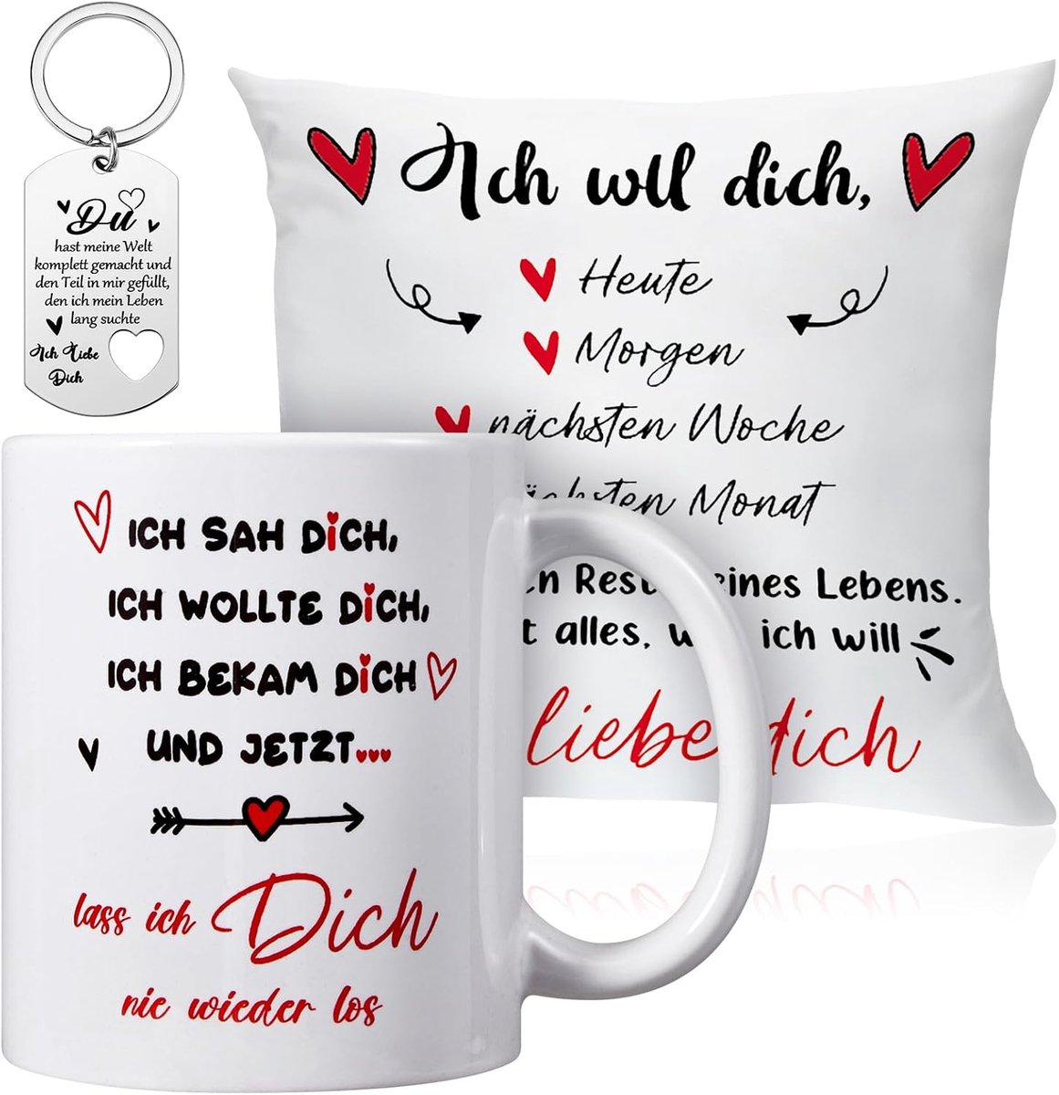 Liefdescadeau voor vriend vriendin Ik wil jou kussensloop liefde mok Ik hou van je sleutelhanger cadeau-ideeën voor hem hem liefdesverklaring cadeau voor Valentijnsdag jubileum verjaardag