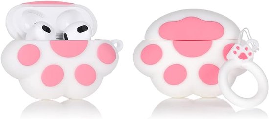 (2 Pack+Cleaner Pen) XMBYGY Case voor Apple AirPods 3e Generatie Draadloze Oordopjes met Cleaning Pen Kit, Siliconen Leuke Opladen Case Shockproof Beschermhoes en Karabijnhaak voor AirPods 3 (CTP+CTW) — afbeelding 4