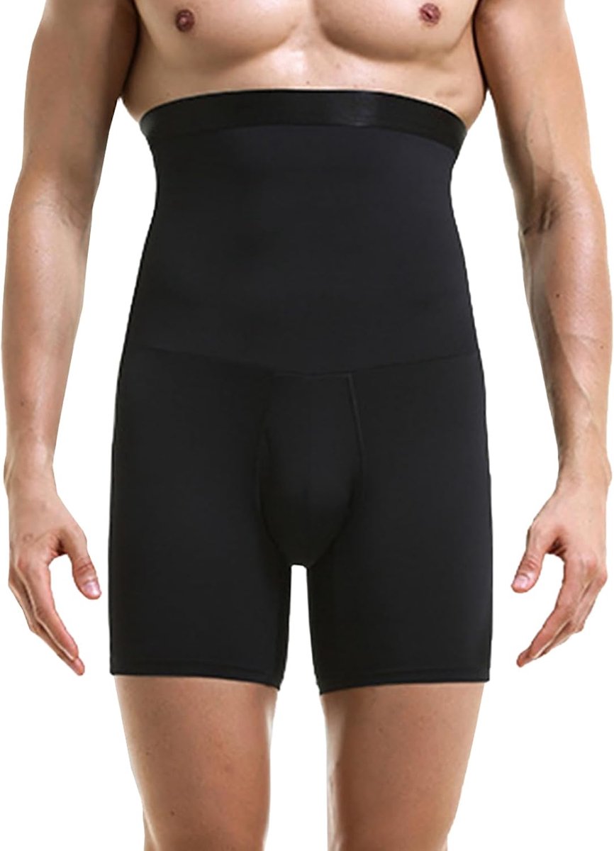 Bodyshaper voor heren, buikcontrole, shorts, hoge taille, compressiebroek, shapewear, legging