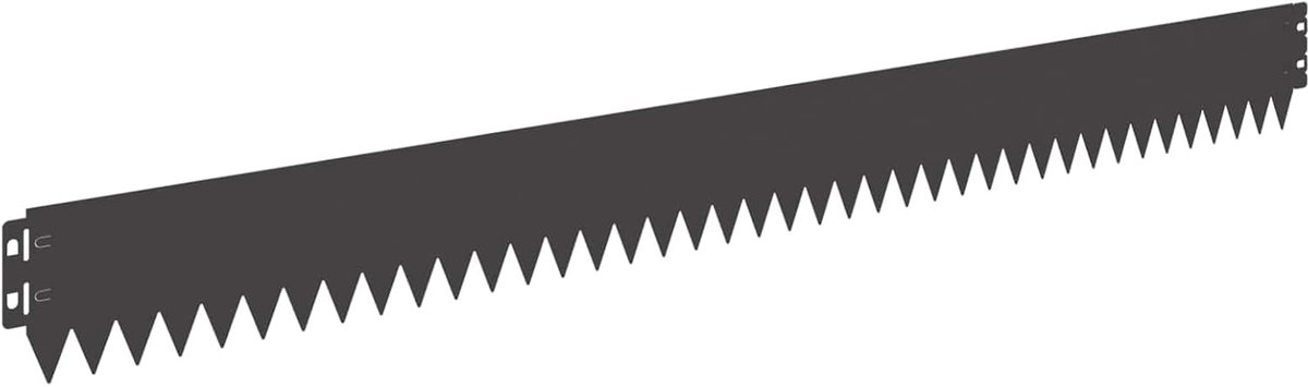 Gazonrand 50 stuks 103 x 10 cm staal zwart, perkrand gazonrand gazonbegrenzing voor verhoogd bloembed 8008423