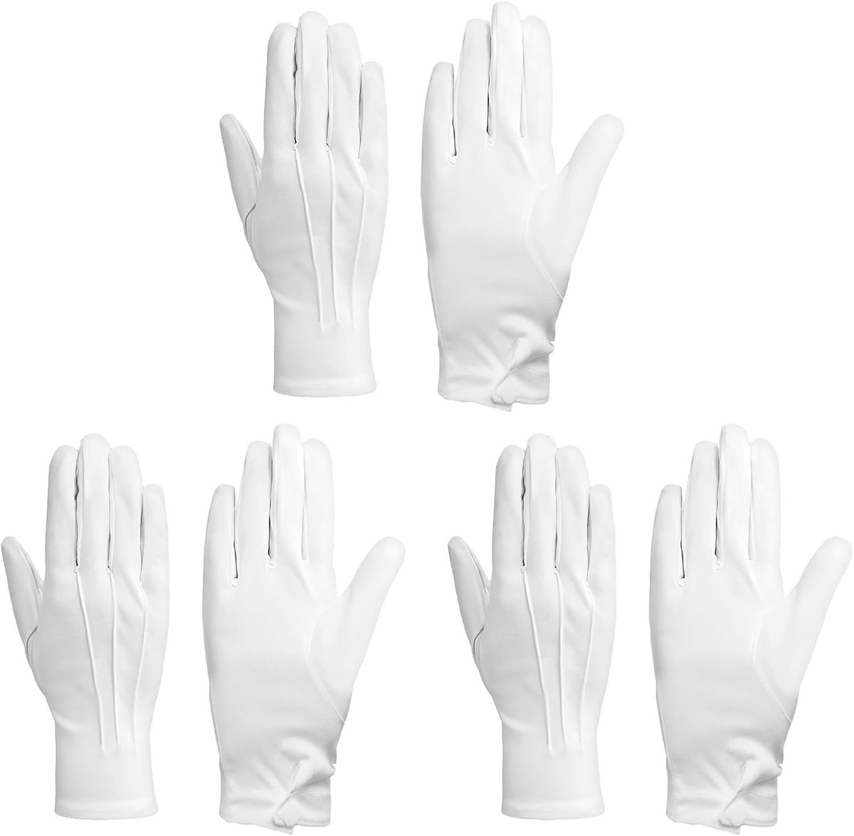 Nylon Katoenen Handschoenen voor Droge Handen, Kostuumaccessoire, Sieradeninspectie en Meer - 2 Paar