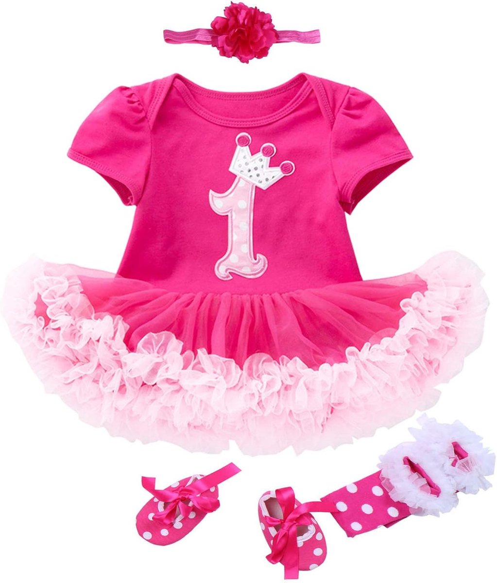 meisje eerste verjaardag Outfit pasgeboren peuter verjaardag Tutu jurk met schoenen hoofdband set