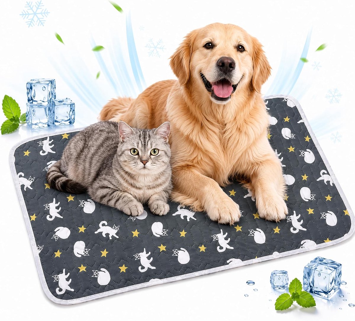 Koelmat voor honden en katten, wasbaar, voor de zomer (50 x 40 cm)