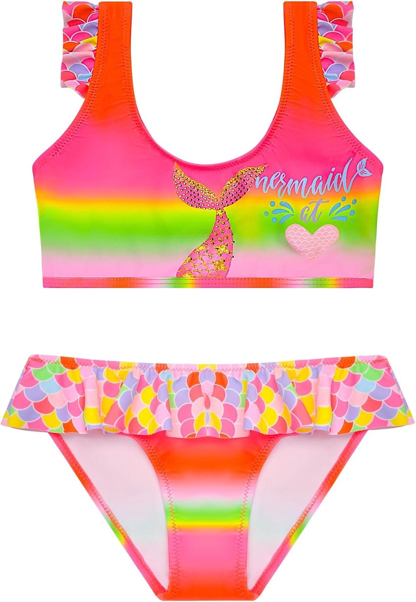 Zwempak, tweedelig bikinisetje, tankinisetjes, zwempak voor meisjes van 2-14 jaar
