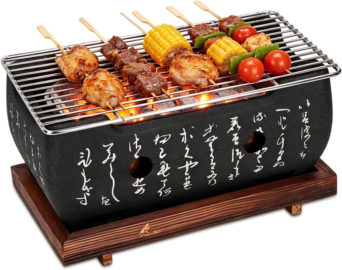 Barbecue Grill, Tafelblad Huishoudelijke Barbecue Gereedschap 13.5x13.5x24.6cm/5.3x5.3x9.7in Houtskool BBQ Kachel Oven Accessoires Voor Camping Indoor