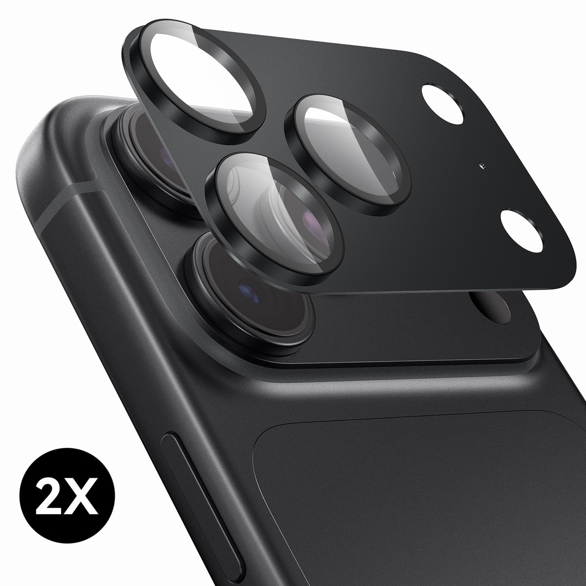 Camera protector geschikt voor iPhone 18 Pro Camera Lens Screen Protector - Zwart - Screenprotector - 2 stuks - Camera Protector geschikt voor iPhone 18 Pro Camera Protector - Gehard Glas