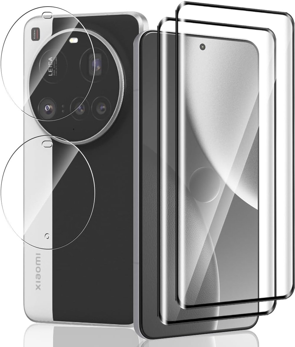 2 stuks gehard glas voor Xiaomi 15 Ultra + 2 stuks camerabescherming, hardheid 9H/zonder luchtbellen, displaybeschermfolie voor Xiaomi 15 Ultra - HD gehard glas