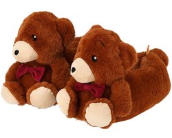 Beer sloffen voor kinderen - bruin