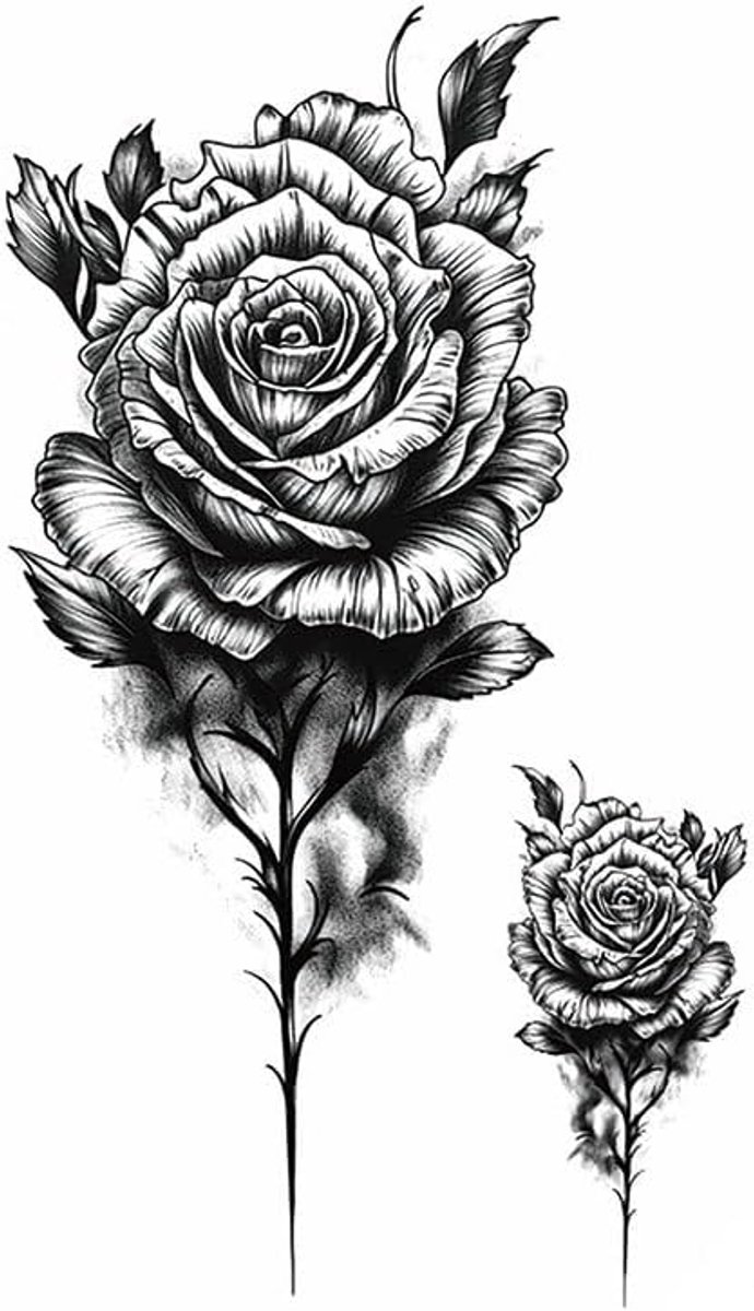 Tijdelijke Roos Tattoo Bloemen Tattoo Nep Tattoo Rozen Plaktattoo