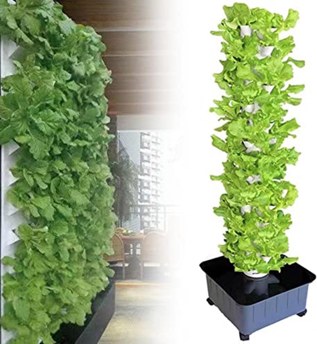 Toren Hydrocultuur plantensysteem Tuintoren Hydrocultuur plantenset voor binnen en buiten Groenten- en fruitplanten