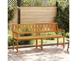 Naturel 180 x 55,5 x 90 cm Massief Acaciahout Buitenbank Weerbestendig Rustiek Hout met Armleuningen voor Tuin Terras en Balkon Zwaar Draagvermogen 110 kg