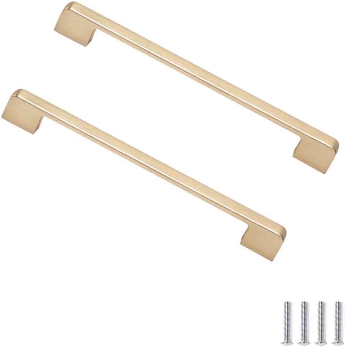 2 Stks Kast Handgrepen Lade Knoppen Bar Handgrepen Garderobe Meubels Keuken Deur Handgrepen Kasten Trekt Goud 192mm