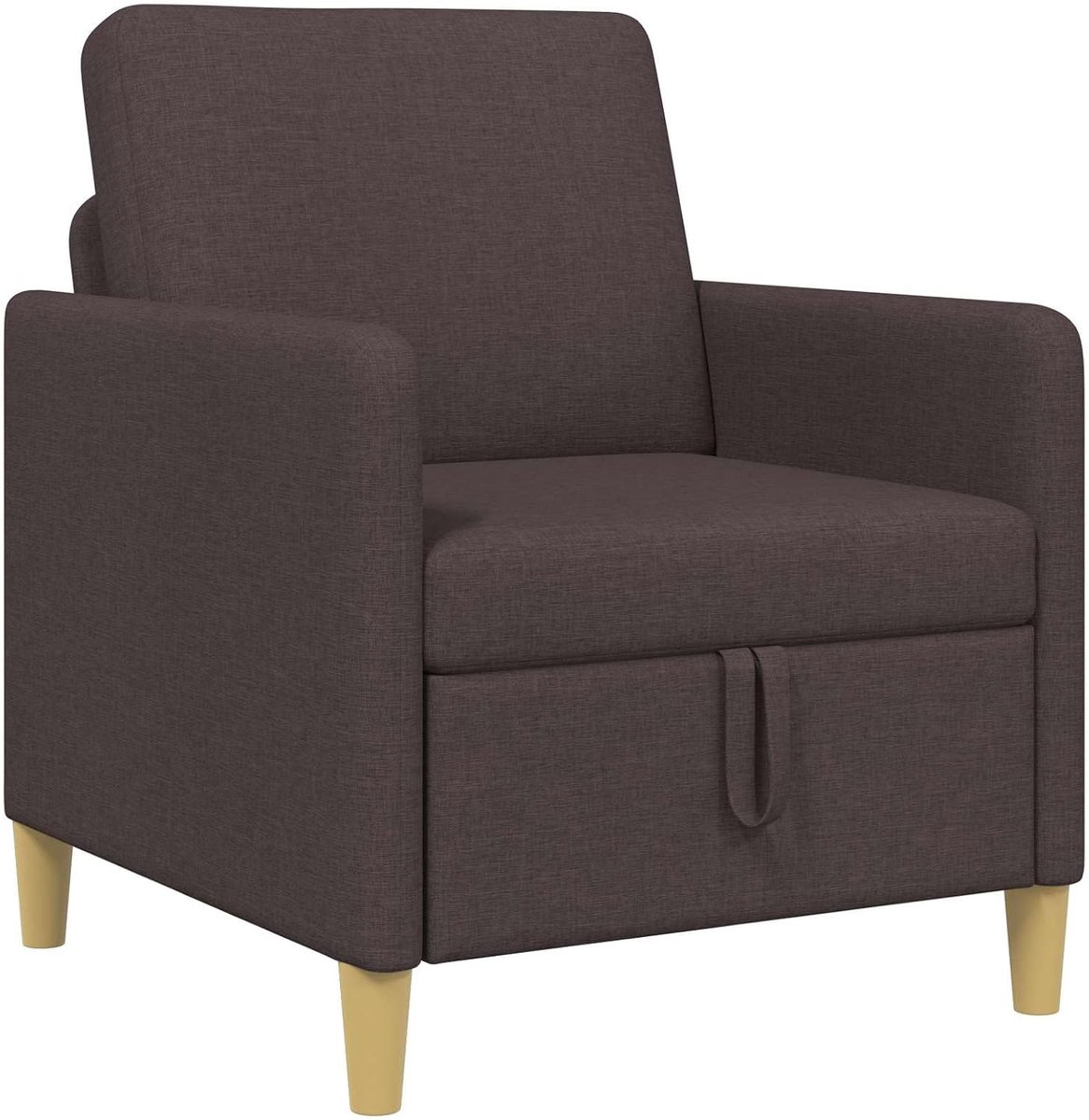 Sofa met opbergruimte, bruin, 72 x 78 x 87 cm, polyester