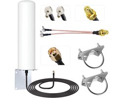 4G LTE 10-12dBi Hoge Gain Antenne Compatibel metHuaweiZTE 4G LTE Hotspot Router ModemNetgearNighthawk M1 MR1100, Lange Afstand Outdoor Antenne met SMA-stekker/Dual TS9 Connector Adapter