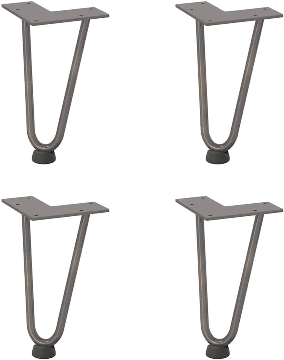 Poten voor salontafel, 4 stuks, 20 cm, natuurlijk staal met verstelbare voetnivellers, gepoedercoate tafelpoten voor stabiele montage