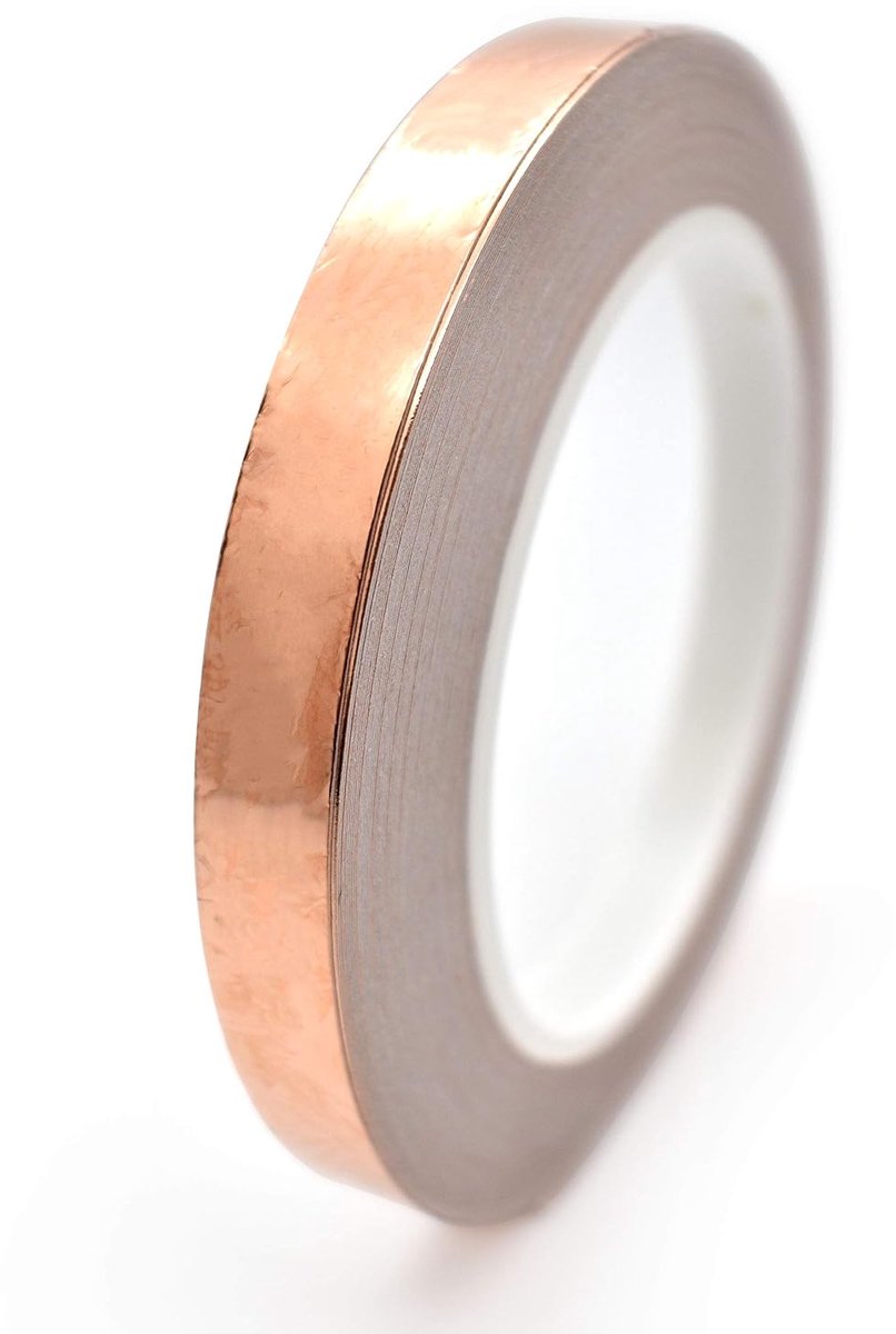 10mm Koperen Folieband met Dubbele Geleidende Zelfklevende 21.8 Werven voor EMI Bescherming, Slug Afwerend, Ambachten, Elektrische Reparaties