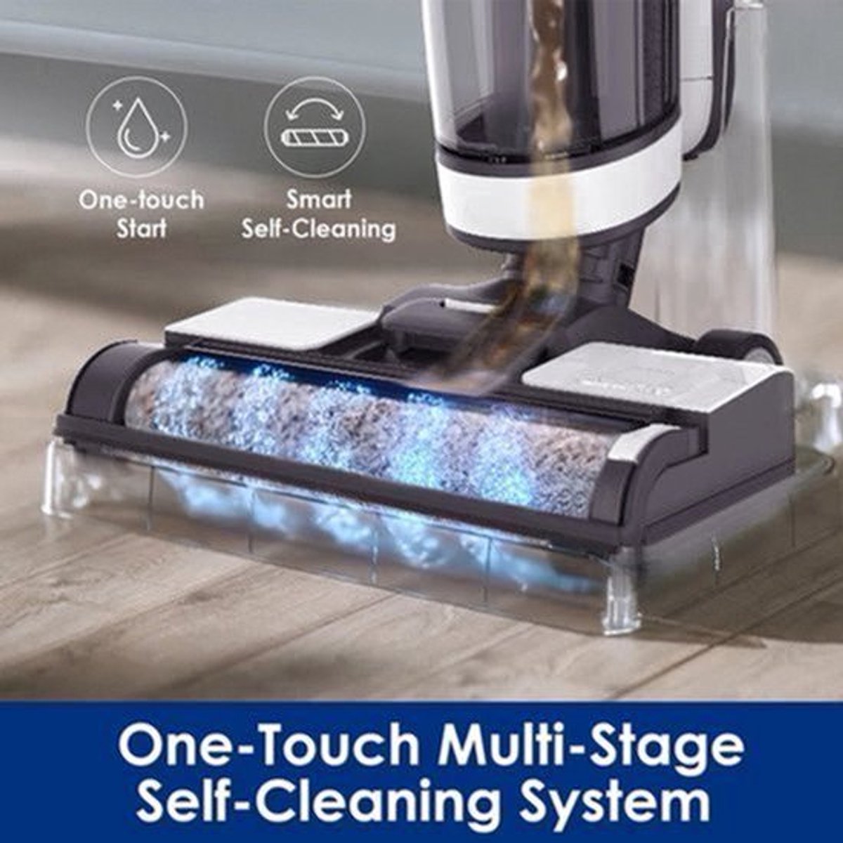 Steelstofzuiger Draadloos - Steelstofzuiger - Stofzuiger - Steelstofzuiger Snoerloos - Krachtige Zuigkracht - HEPA Filter - 220W - 4000mah - 2-In-1 Nat-Droog Stofzuiger - Zwart/Wit