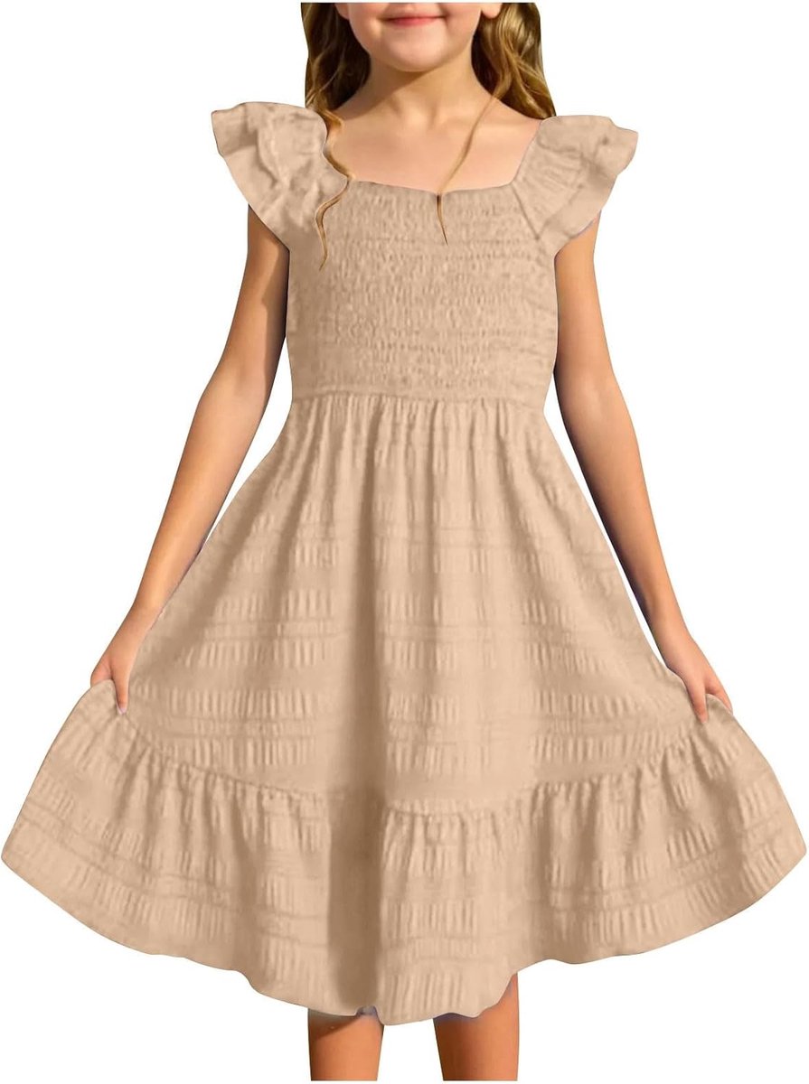Prinsessenjurk voor meisjes, ceremonie, avond, elegant, kant, bloemen, doop, verjaardag, show, meisjes, kinderen, A84