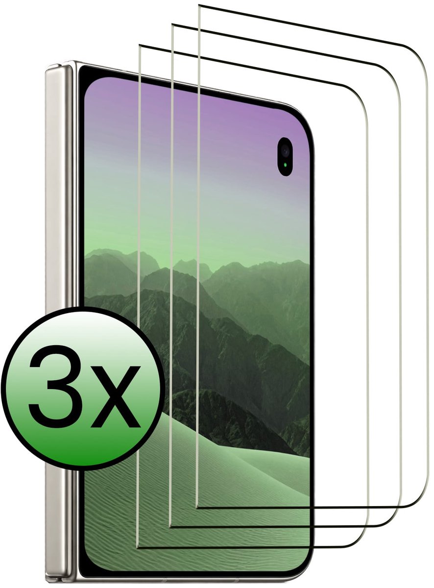 Screenprotector - 3 Stuks Geschikt voor Apple iPhone Duo - Full Cover - Beschermglas - Gehard Glas - Tempered Glass - Screen Protector