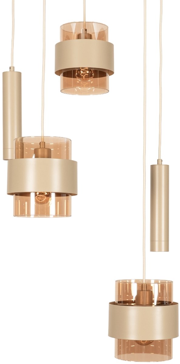 Lumidora Hanglamp 75799 - EIXAMPLE - 5 Lichts - E27 - Beige - Metaal - ⌀ 50 cm