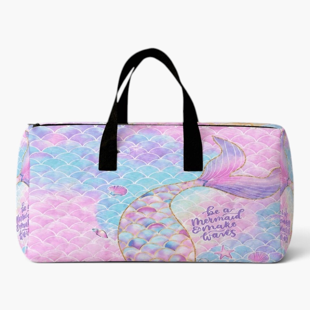 Zeemeermin Reistas Kind | Zeemeermin Sporttas Kind | Zeemeermin Weekendtas | Handbagage Kind Vliegtuig | 25 Liter | Sporttas Meisjes | Weekendtas met Zeemeerminnen | Roze Kindertas Peuter | Tas voor Logeren of Vakantie | 24x20x45 cm