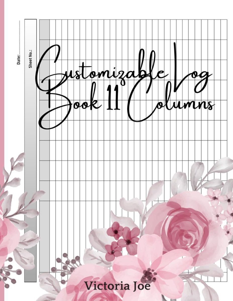 Customizable Log Book 11 Columns: Multipurpose notebook with eleven columns for tracking activity on Small Businesses - ShopVlot