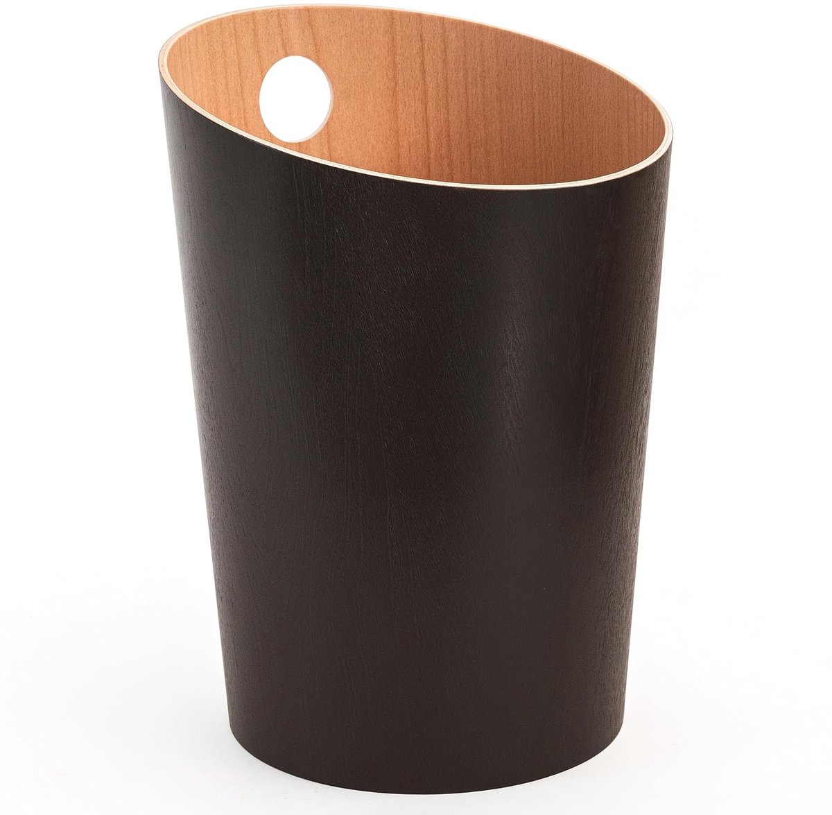 Design Papiermand 'Bennet' | Unieke Prullenbak voor Kantoor, Slaapkamer, Kinderkamer en meer | Kantoor Papiermand van Echt Houtfineer | Bruin