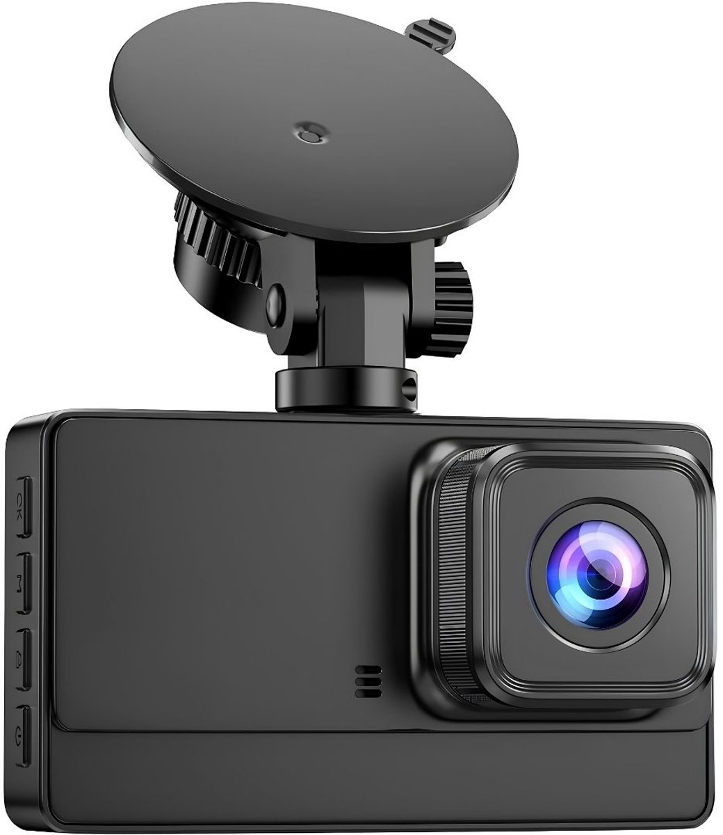 KIRA® Dashcam - Dashcam Auto - Voor & Achter Camera - Zwart - 14cm x 12cm x 9cm