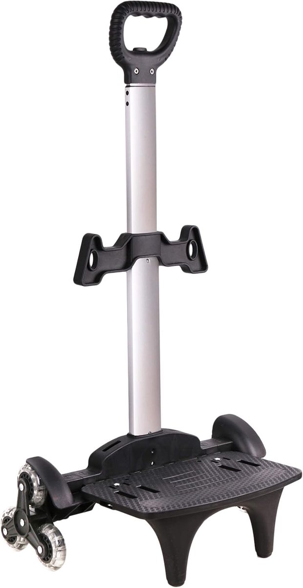 Trolley, wielen trolley aluminiumlegering opvouwbare handkar 6 wielen rollende bagage karren voor kinderen tieners volwassen school reizen