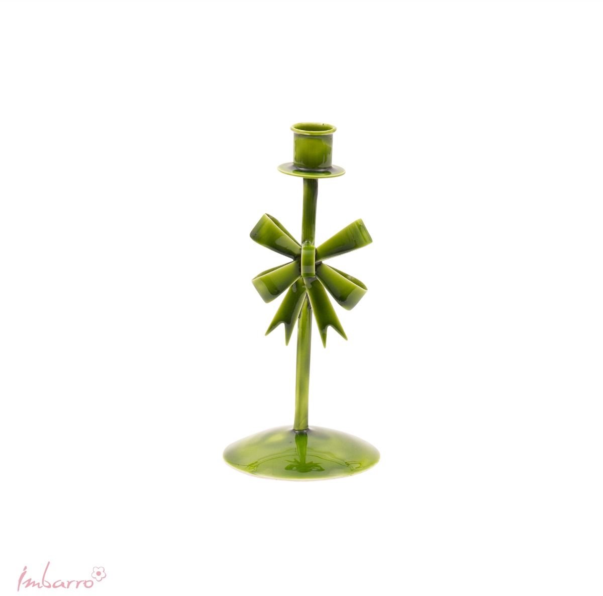 Imbarro Home & Fashion - Kandelaar Fregio Green - Groen - L:9.50 W:9.50 H:20.50 cm