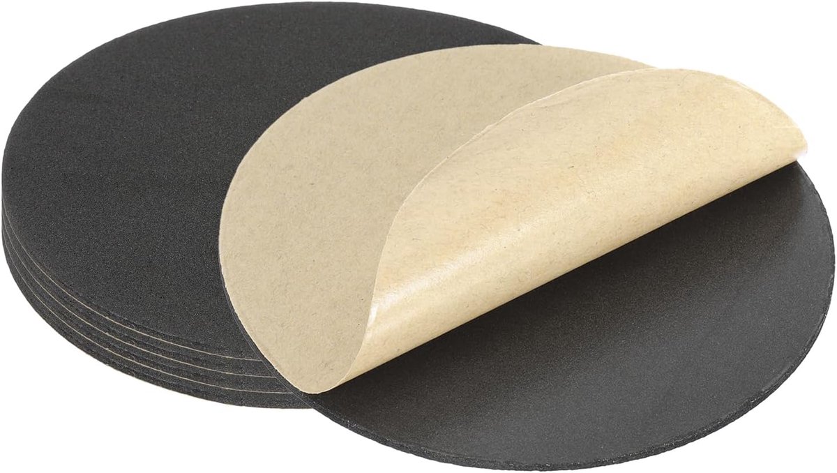 4,3 inch EVA meubelpads, 5 stuks, 2 mm dik sponsschuim, ronde lijm, antislip, schokbestendig, anti-kras tegen bumpers, beschermmat, mat voor lampenmeubels, doe-het-zelf handwerk, zwart