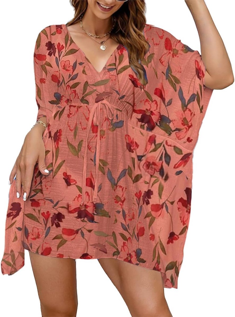 Zomerjurk voor dames, linnen jurk, strandjurk, tuniek, zomer, strandjurk, badpak, strandjurk, cover-up jurk, zomeroutfits, tops