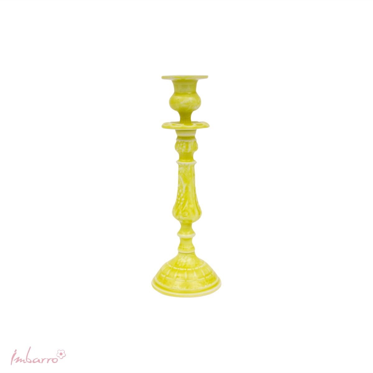Imbarro Home & Fashion - Kandelaar Dulce Lime - Groen - L:8.50 W:8.50 H:25 cm