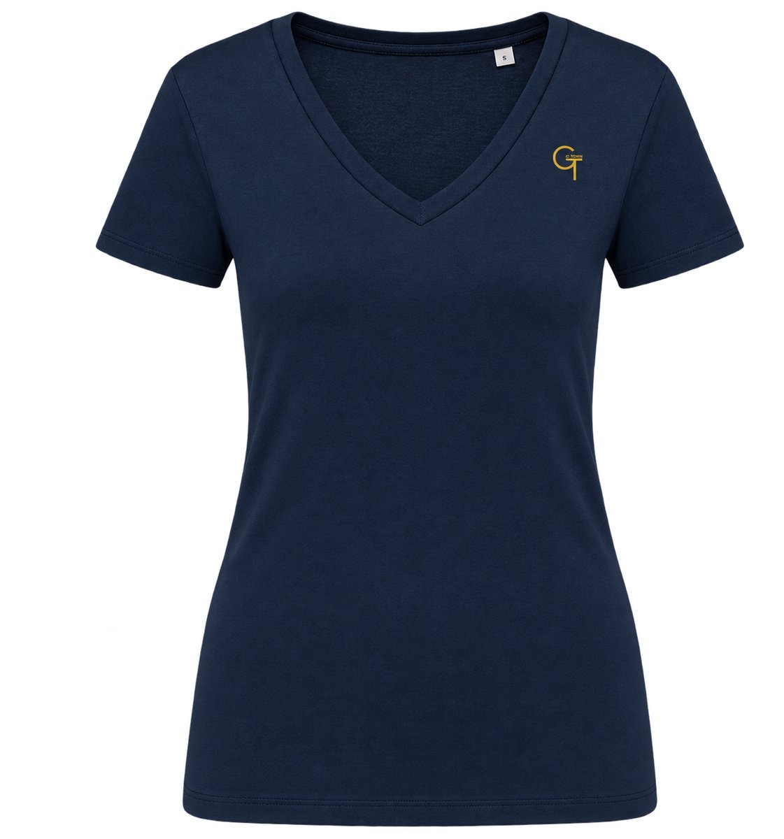 G-TOWN True Blue V-Neck – T-shirt – Dames – Maat XXL – Blauw