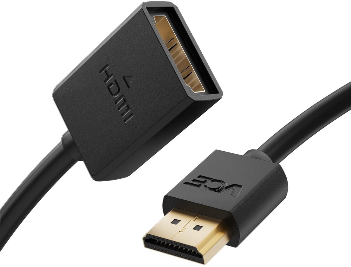 HDMI Verlengkabel 1 Meter - Hoge Kwaliteit, 4K Ondersteuning, Geschikt voor TV en Monitor