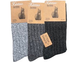 3 Paar - Alpaca Wollen Sokken - Maat 39-42 - Wintersokken - Huissokken